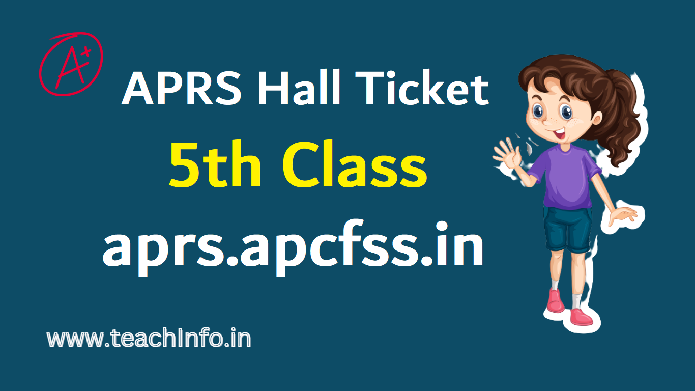 APRS 5th Class Hall Ticket 2023 at aprs.apcfss.in | Exam date 20-05-2023