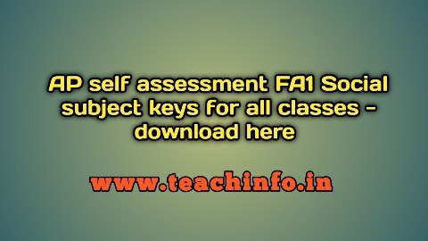 AP Self-Assessment FA1 Keys for Social