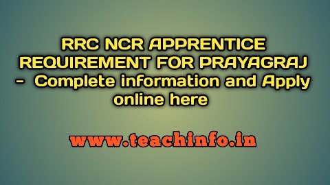 RRC NCR Recruitment For Apprentice