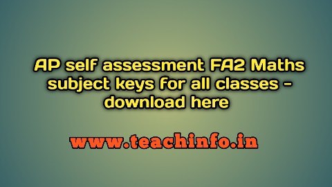 AP FA2 Maths Keys